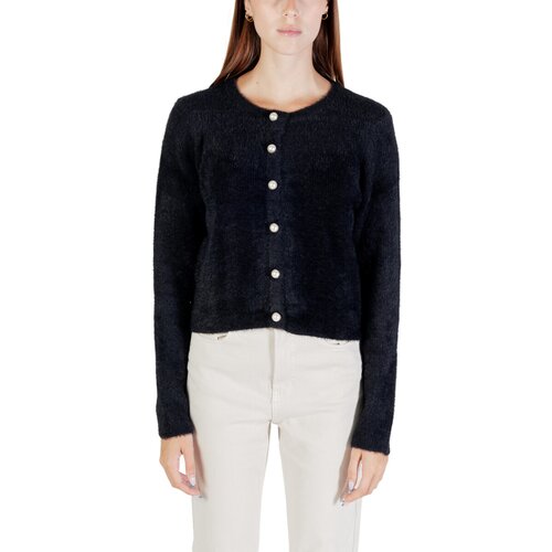 Only Telovniki &amp;amp; Jope ONLPETRA LS PEARL O-NECK CARDI CC KNT 15350655 Črna Slike