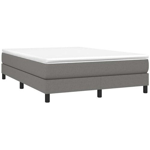  Krevet s oprugama i madracem tamnosivi 140x190 cm od tkanine Slike