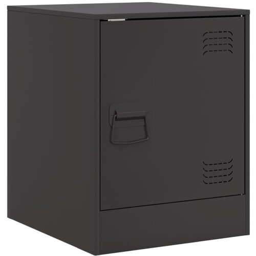 Maison Chic Nočna omarica - Nočna miza črna 34,5x39x44 cm jeklo, (21688003) Slike