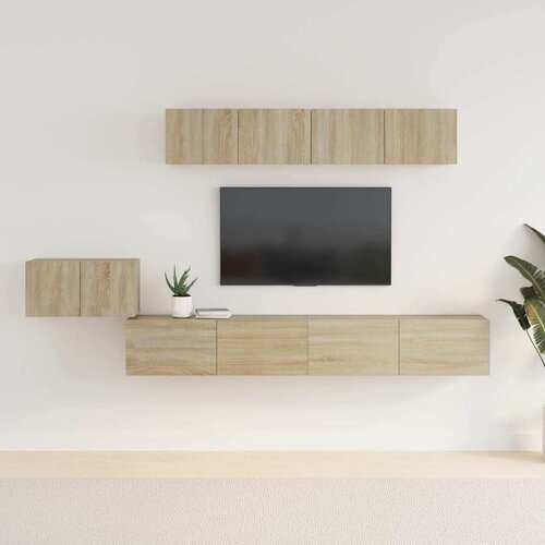  5-dijelni set TV ormarića boja hrasta sonome konstruirano drvo Cijene