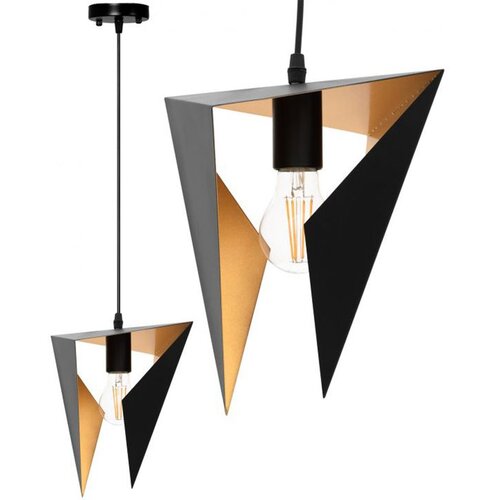 Toolight stropna svjetiljka trokutasta geometrijska crna aplikacija APP253-1CP Cijene