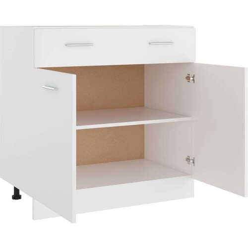 VidaXL Spodnja omarica s predalom bela 80x46x81,5 cm, (20621090) Slike