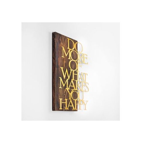 Wallity Zidna dekoracija Do More Of What Makes You Happy, 42x58 cm, Zlatne boje Cene