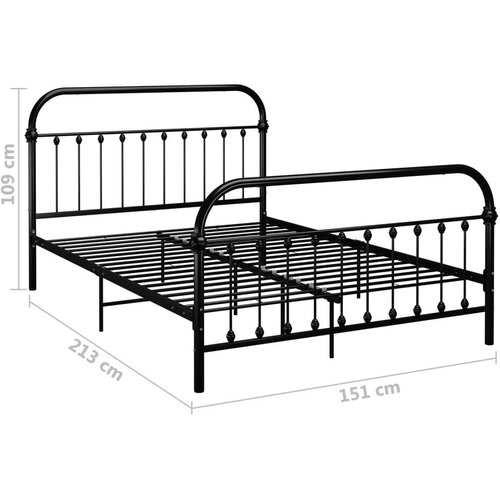 vidaXL Okvir za krevet crni metalni 140 x 200 cm Cijene