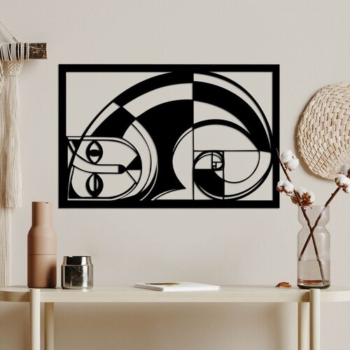Wallity Zidna dekoracija Fibonacci, 56 x 36,5 cm, Crna Cijene