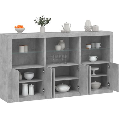  Komoda s LED svjetlima siva boja betona 181,5x37x100 cm Cene