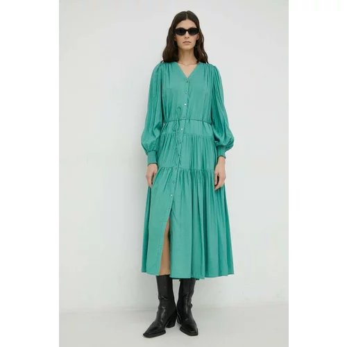 Bruuns Bazaar Obleka Rosebay Carline zelena barva