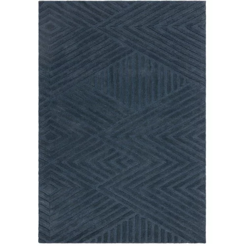Asiatic Carpets Temno modra volnena preproga 200x290 cm Hague –