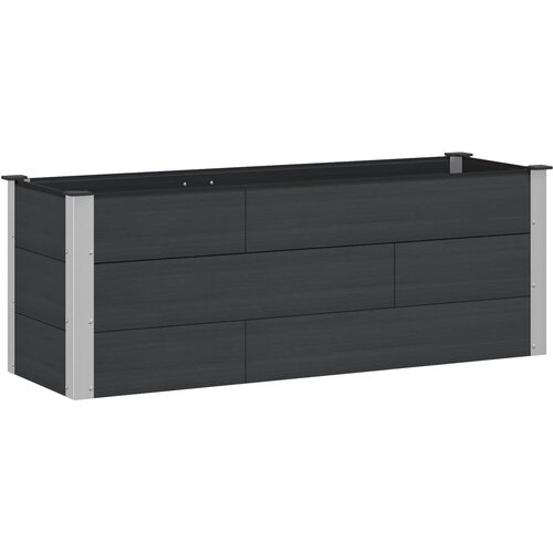 vidaXL Povi&scaron;ena gredica - Vrtna gredica Crna 150 x 50 x 54 cm WPC i aluminij - 150 x 50 x 54 cm Crna Cijene