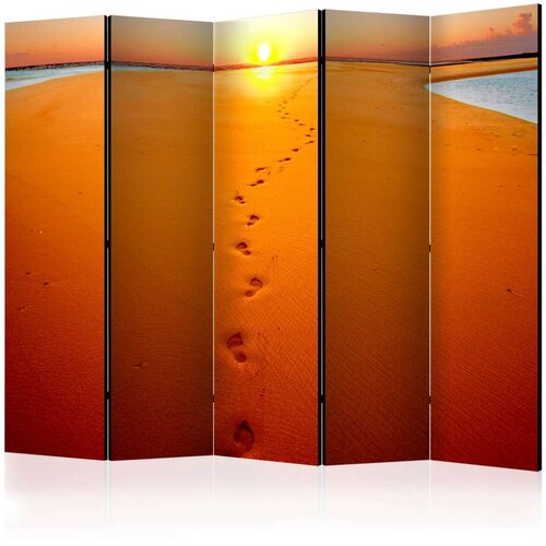  Paravan u 5 dijelova - Footprints in the sand II [Room Dividers] 225x172 Slike