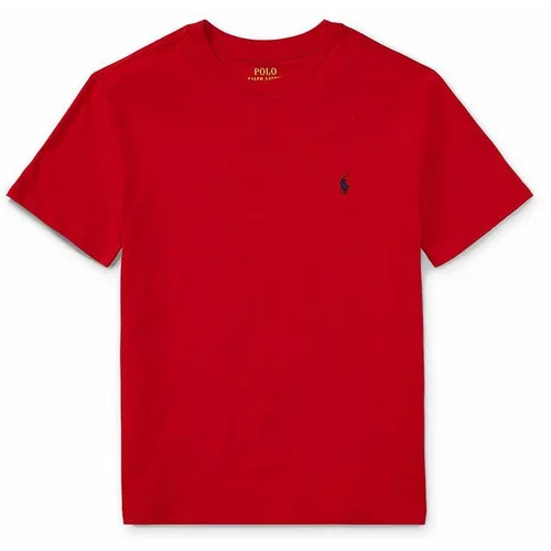 Polo Ralph Lauren Otroška bombažna kratka majica rdeča barva