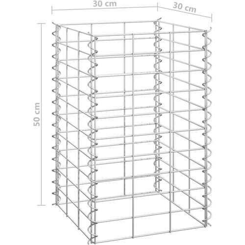 VidaXL Gabionske gredice 4 kom 30 x 30 x 50/100/150/200 cm željezne Slike