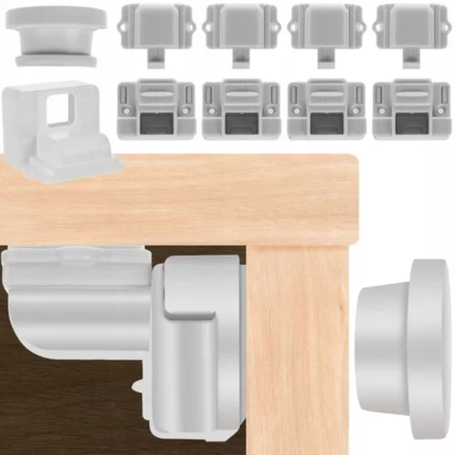  Set 4 samolepilnih magnetnih ključavnic - zaščita predalov in vrat omaric