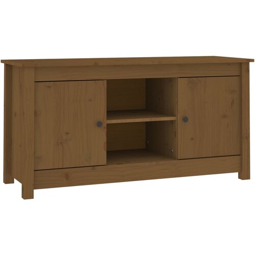 Maison Chic TV omarica - TV stojalo - Televizijska omarica medeno rjava 103x36,5x52 cm trdna borovina, (21702077) Cene
