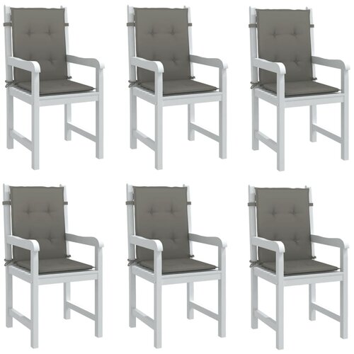 VidaXL Blazina za stol 6 kosov melanž temno siva 100x50x4 cm blago Slike