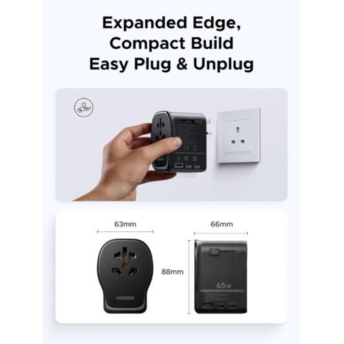 Ugreen 65W univerzalni potovalni adapter Slike