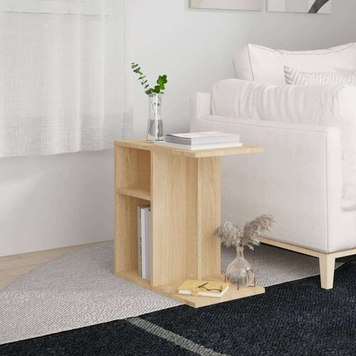  Stranska mizica sonoma hrast 50x30x50 cm iverna plo&amp;scaron;ča, (20712653) Slike