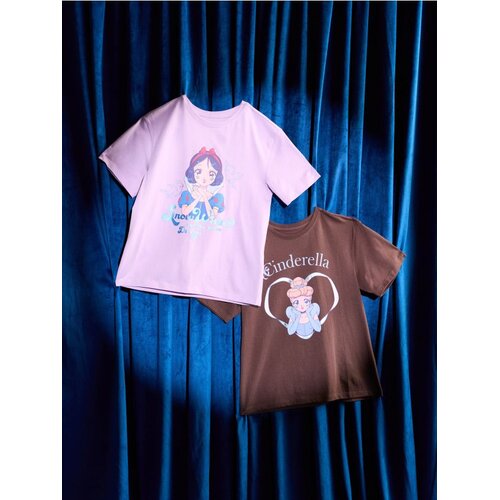 Sinsay Pamučne majice s printom 2 pack Disney Princess Slike