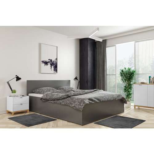 BestBed Postelja PANAMAX 140x200cm v ve� barvah-Siva Cijene