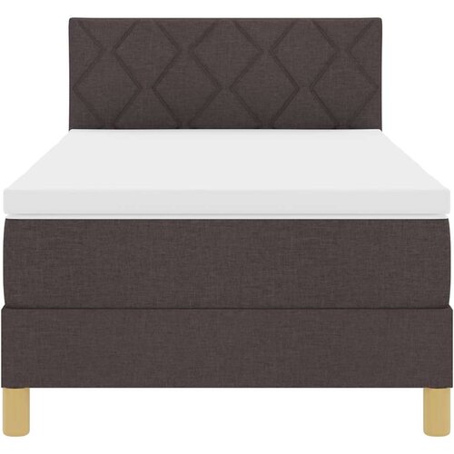  LED Box Spring Krevet Tamno smeđa 90 x 190 cm tkanina Slike