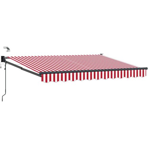  Električna retraktabilna tenda Crvena i bijela 3 5 x 2 5 m Cene