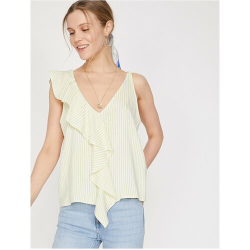 Koton Blouse - Yellow - Fitted Cene