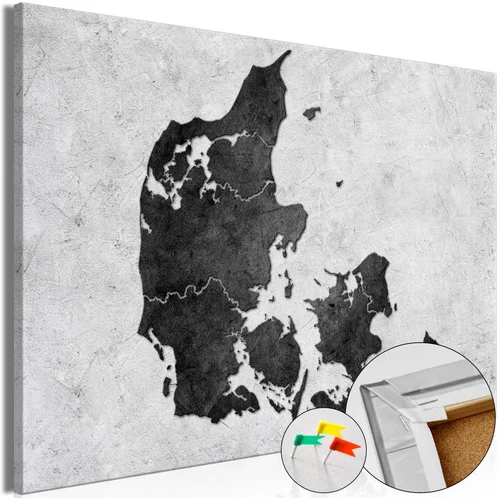  Slika na plutenoj podlozi - Stone Denmark [Cork Map] 60x40