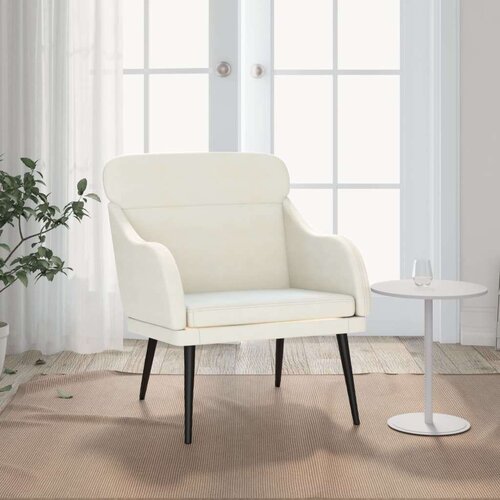  Fotelja krem 63 x 76 x 80 cm baršunasta Cijene