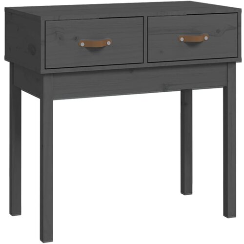 Maison Chic konzolna miza - miza ob steni siva 76,5x40x75 cm trdna borovina, (21786007) Slike