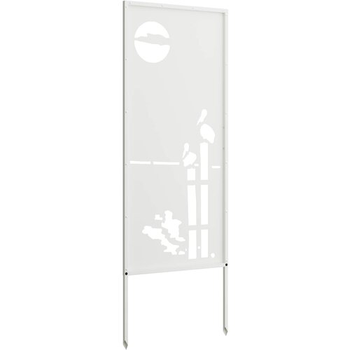  Privatnost u vrtu Bijelo 50 x 140 cm Hladno valjana čelična Slike