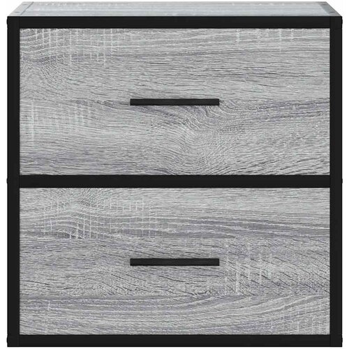  Zidni noćni ormarići 2 kom Sivi Sonoma 40x31x39,5 cm Siva Slike