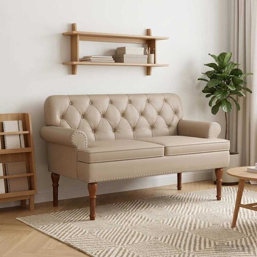  Ljubavni kauč s gumbima Boja cappuccina 120 x 65 x 77 cm Cene