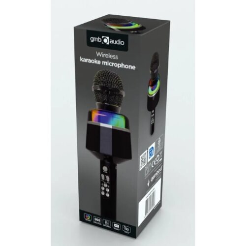 Gembird MICBT-01-BK bežični karaoke mikrofon sa zvučnikom 3W, LED, black Cene