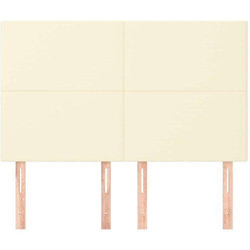  Uzglavlja 4 kom krem 72 x 5 x 78/88 cm od umjetne kože Slike
