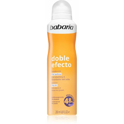 Babaria Deodorant Double Effect antiperspirant u spreju za usporeni rast dlačica 200 ml
