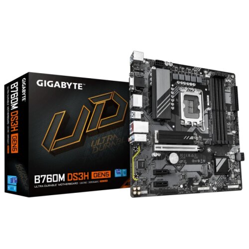 Gigabyte B760M DS3H GEN5, DDR5, SATA3, USB3.2Gen2, DP, LGA1700 mATX Cene