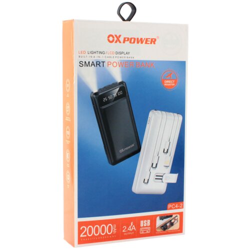 Oxpower back up baterija PC4-2 5V 2A 20000 mah bela Cene