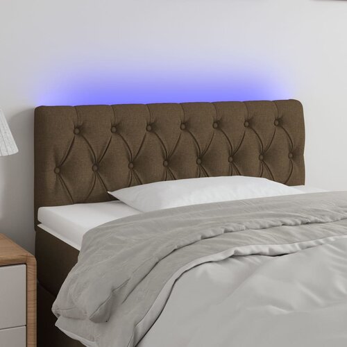  LED uzglavlje tamnosmeđe 90 x 7 x 78/88 cm od tkanine Cijene