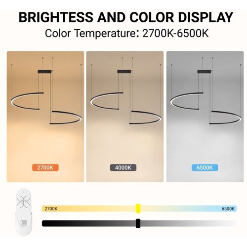  Immax NEO 07329L - LED prigu&amp;scaron;iva luster na sajli FINO 72W/230V 120 cm crna Tuya+daljinski upravljač Slike
