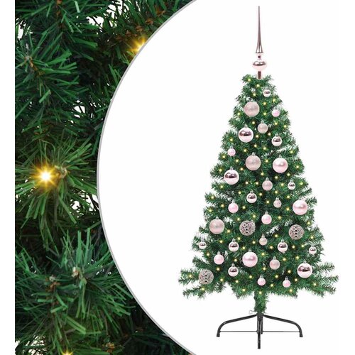 vidaXL Umjetna preddekorirana božićna jelka Zelena 120 cm PVC, (5000072796) Cene