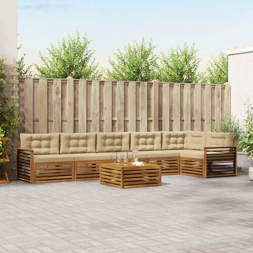  Set vanjskih sofa 7 kom. Prirodna i bež Cijene