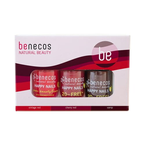 Benecos Darilni set lakov za nohte - Classic in Red Slike