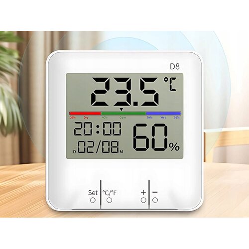  LCD touch termometer higrometer ura Slike