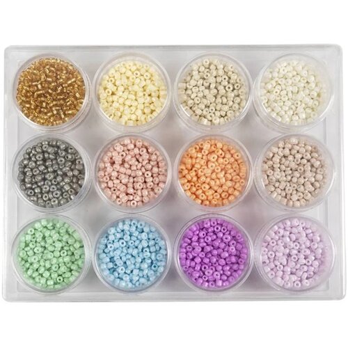 Artmie Rocaille perle, pastelne boje, 3mm, set od 12x17g Cijene