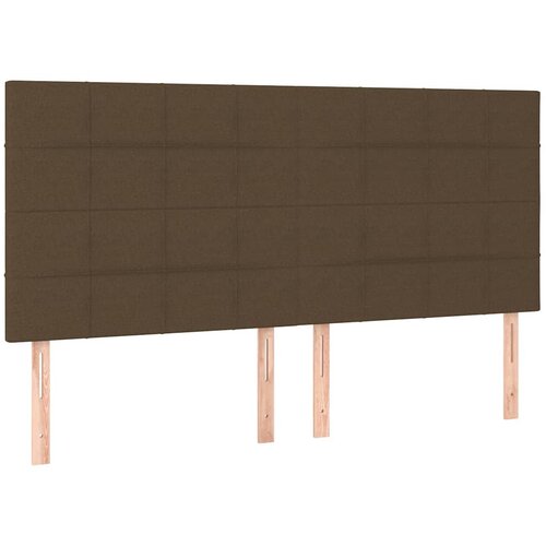  Krevet s oprugama i madracem tamnosmeđi 180x200 cm tkanina Slike