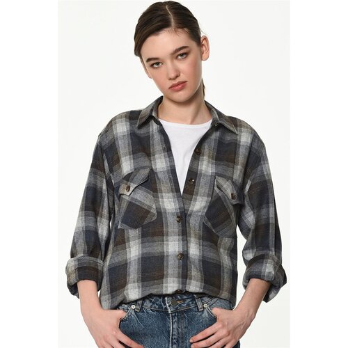 Dewberry Z6664 LADIES SHIRT-COFFEE Slike