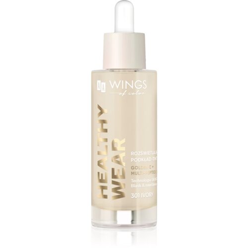 AA Wings of Color Healthy Wear Radiant Foundation posvetlitveni vlažilni tekoči puder odtenek 301 Ivory 30 ml Cene