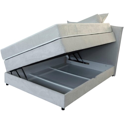 CARRYHOME BOXSPRING POSTELJA 120 cm x 200 cm , les, tekstil bež Slike
