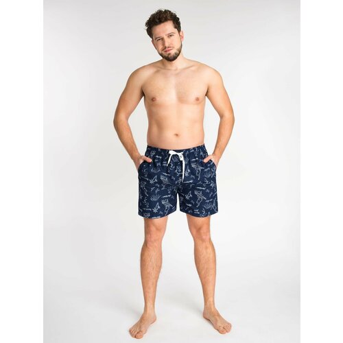 Yoclub Man's Swimsuits Men's Beach Shorts P2 Navy Blue Cene