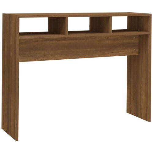 Maison Chic konzolna miza - miza ob steni rjav hrast 105x30x80 cm konstruiran les, (21786355) Cene